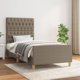 vidaXL Κρεβατοκάμαρα με Κεφαλάρι, Taupe, 90x190 εκ., Επενδεδυμένο Ύφασμα