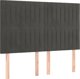 vidaXL Λύκο Kontynentalne με στρώμα και LED, γκρι βελούδο, 140x200cm