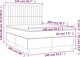 vidaXL Λύκο Kontynentalne με στρώμα και LED, γκρι βελούδο, 140x200cm