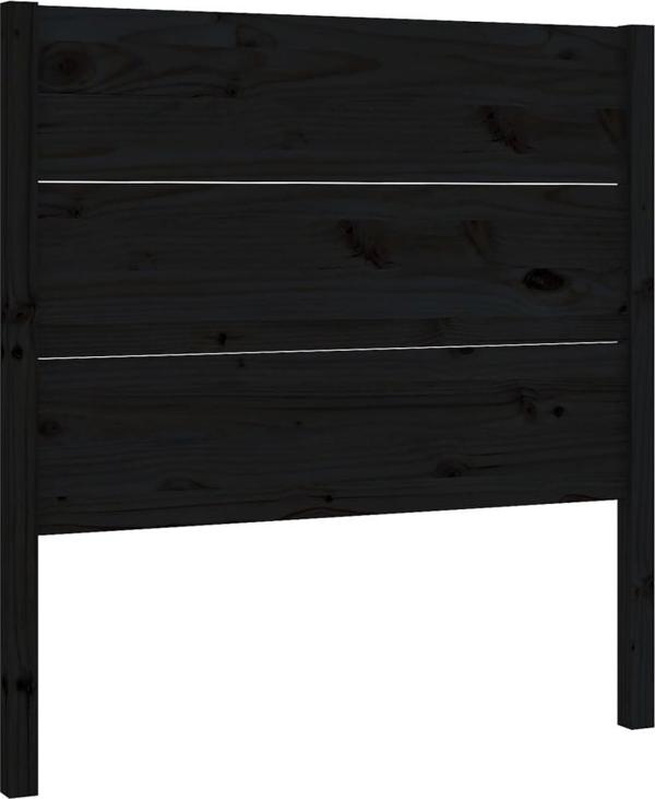 vidaXL Wezglowie lozka czarne 96x4x100 cm lite drewno sosnowe