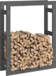 vidaXL Βαση για ξυλα καυσίμων γκρι 80x25x100 cm πευκόξυλο