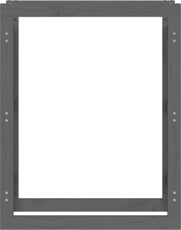 vidaXL Βαση για ξυλα καυσίμων γκρι 80x25x100 cm πευκόξυλο