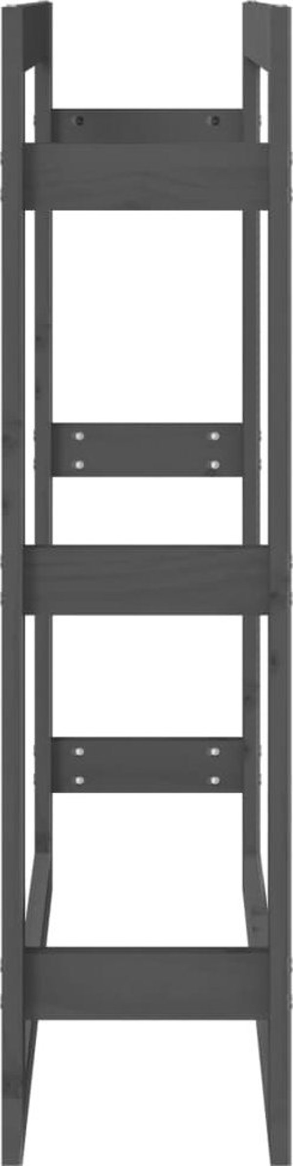 vidaXL Βαση για ξυλα καυσίμων γκρι 80x25x100 cm πευκόξυλο