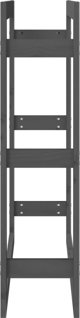 vidaXL Βαση για ξυλα καυσίμων γκρι 80x25x100 cm πευκόξυλο