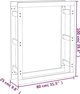 vidaXL Βαση για ξυλα καυσίμων γκρι 80x25x100 cm πευκόξυλο