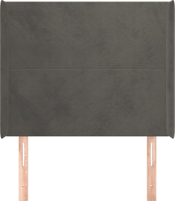 vidaXL Κεφαλαρι uszak, σκουρο γκρι, 93x16x118/128 cm, βελούδο