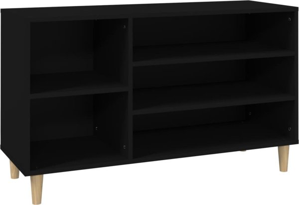 vidaXL Ντουλάπι για παπούτσια, μαύρο, 102x36x60 cm, κατασκευασμένο από ξύλο
