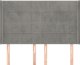vidaXL Μαξιλάρι Κεφαλής Uszak, Ανοιχτό Γκρι, 147x16x118/128 cm, Βελούδο