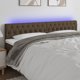 vidaXL Zaglowek do lozka z LED, ciemnobrazowy, 180x7x78/88 cm, tkanina
