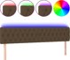 vidaXL Zaglowek do lozka z LED, ciemnobrazowy, 180x7x78/88 cm, tkanina