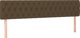 vidaXL Zaglowek do lozka z LED, ciemnobrazowy, 180x7x78/88 cm, tkanina