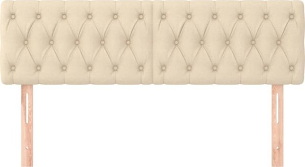 Προσκέφαλα για κρεβάτι vidaXL, 2 τεμ., μαύρο, 80x7x78/88 cm, ύφασμα