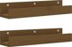 vidaXL Ράφια τοίχου, 2 τεμάχια, καφέ μέλι, 50x12x9 εκ., μασίφ πεύκο