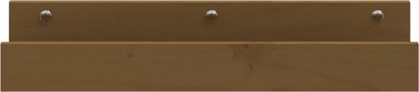 vidaXL Ράφια τοίχου, 2 τεμάχια, καφέ μέλι, 50x12x9 εκ., μασίφ πεύκο