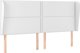 vidaXL Υποστήριγμα κεφαλιού uszak, λευκό, 203x23x118/128 εκ., τεχνητό δέρμα