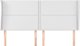 vidaXL Υποστήριγμα κεφαλιού uszak, λευκό, 203x23x118/128 εκ., τεχνητό δέρμα