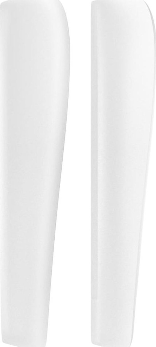 vidaXL Υποστήριγμα κεφαλιού uszak, λευκό, 203x23x118/128 εκ., τεχνητό δέρμα