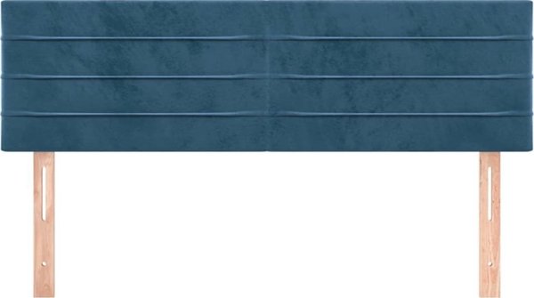 vidaXL Κεφαλάρι 2 τεμ., σκούρο μπλε, 72x5x78/88 cm, βελούδο