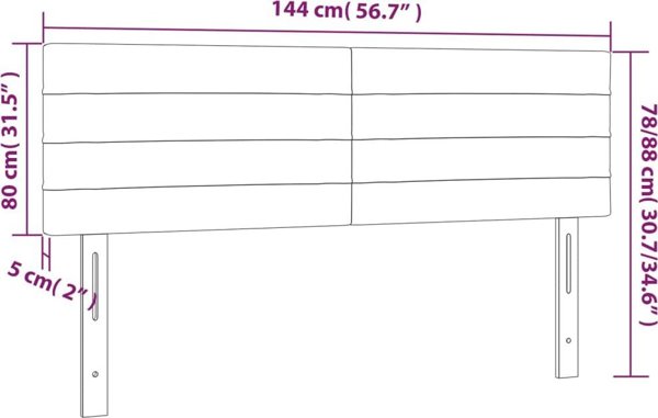 vidaXL Κεφαλάρι 2 τεμ., σκούρο μπλε, 72x5x78/88 cm, βελούδο