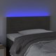 vidaXL Κεφαλάρι για κρεβάτι με LED, σκούρο γκρι, 100x5x78/88 cm, βελούδινο