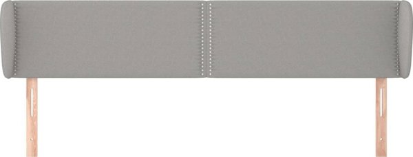 vidaXL Κεφαλάρι τύπου uszak, ανοιχτό γκρι, 203x23x78/88 cm, ύφασμα