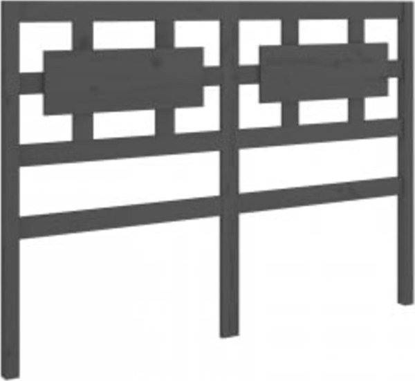 vidaXL Κρεβάτι, γκρι, μασίφ ξύλο, 200 x 200 cm