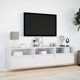 vidaXL Επιτοίχια Ντουλάπα για TV με LED, λευκή, 180x31x45 εκ