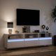 vidaXL Επιτοίχια Ντουλάπα για TV με LED, λευκή, 180x31x45 εκ