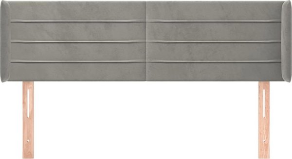 vidaXL Ζαγλόβερ uszak, ανοιχτό γκρι, 147x16x78/88 cm, βελούδο