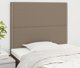 vidaXL Προσκέφαλα κρεβατιού, 2 τεμάχια, taupe, 100x5x78/88 cm, ύφασμα