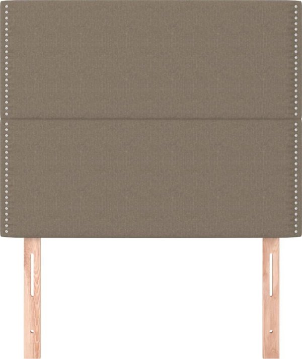 vidaXL Προσκέφαλα κρεβατιού, 2 τεμάχια, taupe, 100x5x78/88 cm, ύφασμα