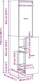 vidaXL Φαρμακείο ντουλάπι χρώμα σκουριάς σκυροδέματος, 40x41x174,5 εκ.