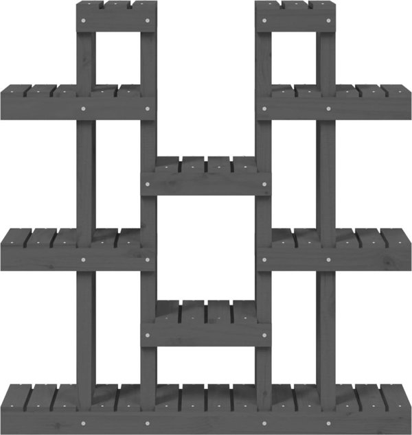 vidaXL vidaXL Kwietnik, szary, 104,5x25x109,5 cm, lite drewno sosnowe