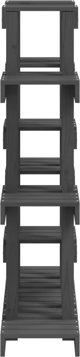 vidaXL vidaXL Kwietnik, szary, 104,5x25x109,5 cm, lite drewno sosnowe