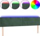 vidaXL vidaXL Κεφαλάρι κρεβατιού με LED, σκούρο πράσινο, 180x5x78/88 cm, βελούδο