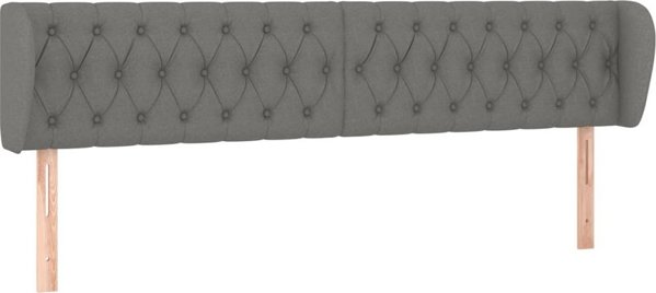 vidaXL Zaglonek uszak, ciemnoszary, 203x23x78/88 cm, tkanina