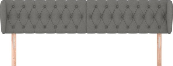 vidaXL Zaglonek uszak, ciemnoszary, 203x23x78/88 cm, tkanina