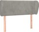 vidaXL Κεφαλάρι uszak ανοιχτό γκρι 93x23x78/88 cm βελούδινο