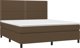 vidaXL Κρεβάτι Continental με Στρώμα, Καφέ Ύφασμα, 180x200 cm