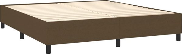 vidaXL Κρεβάτι Continental με Στρώμα, Καφέ Ύφασμα, 180x200 cm