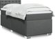 vidaXL Κρεβάτι Continental με στρώμα, σκούρο γκρι ύφασμα 80x200 cm