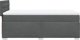 vidaXL Κρεβάτι Continental με στρώμα, σκούρο γκρι ύφασμα 80x200 cm