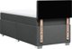 vidaXL Κρεβάτι Continental με στρώμα, σκούρο γκρι ύφασμα 80x200 cm