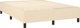 vidaXL Υφασμάτινο κρεβάτι με στρώμα, εκρού, 140x190 εκ.