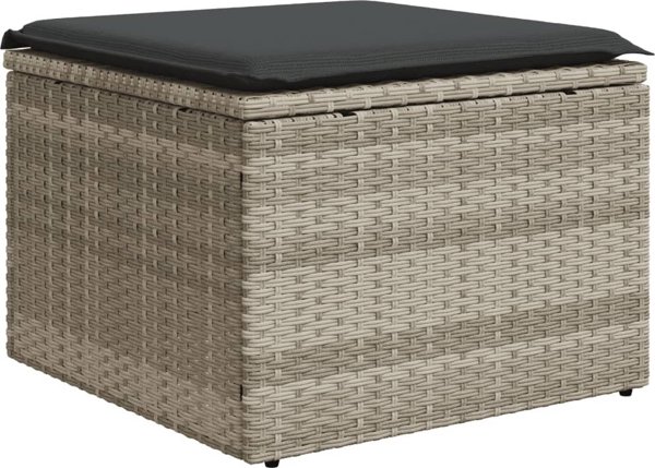 vidaXL vidaXL 5-cz. zestaw mebli do ogrodu, poduszki, jasnoszary rattan PE