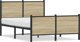 vidaXL Metalowa rama lozka bez materaca dab sonoma 120x190 cm