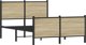 vidaXL Metalowa rama lozka bez materaca dab sonoma 120x190 cm