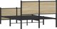 vidaXL Metalowa rama lozka bez materaca dab sonoma 120x190 cm