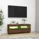 vidaXL Έπιπλο TV με φωτισμό LED, καφέ δρυς, 100x35x40 εκ