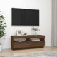 vidaXL Έπιπλο TV με φωτισμό LED, καφέ δρυς, 100x35x40 εκ